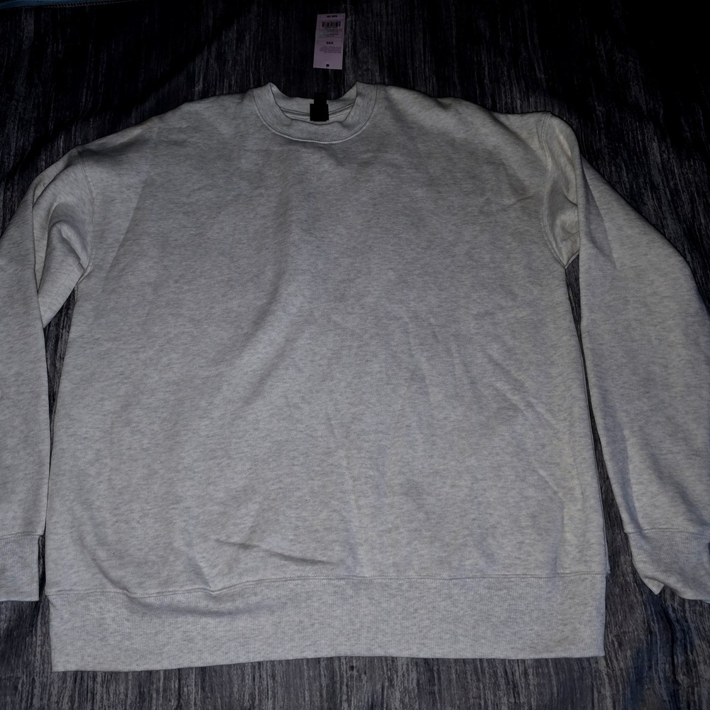 Wild Fable Womens XXS Gray Heather Oversized Crewneck Sweatshirt Pullover NWT‎